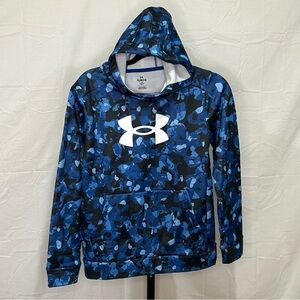 Under Armour Kids/Youth Blue and Black Camo Hoodie NEW Size Large
